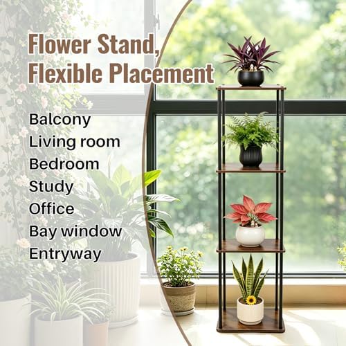 Vigordream Plant Stand Indoor Tier Metal Wood Plant Shelf for Muti Pots - Image 6