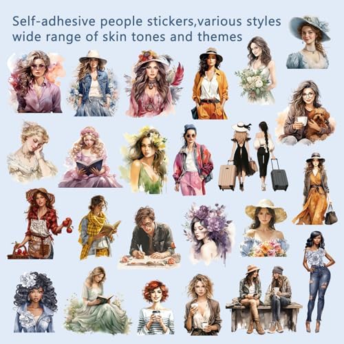 People Stickers Book for Adults - Journaling Supplies Kit for Junk Journal Scrapbooking Planners Collage Art Crafts - Image 5