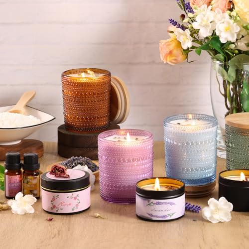 DARJEN Candle Making Kit for Adult, 4 Jars & 4 Tins Soy Wax Scented DIY Set - Image 6