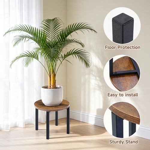 Amaoot 3-Pack Plant Stands Indoor,Large Plant Stool Flower Display Shelf - Image 4