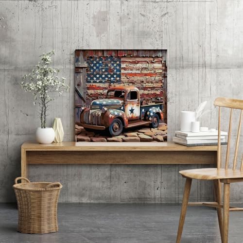 CHWGLFGG Vintage Truck Paint by Numbers Kit for Adults On Canvas 16x16inch - Image 2
