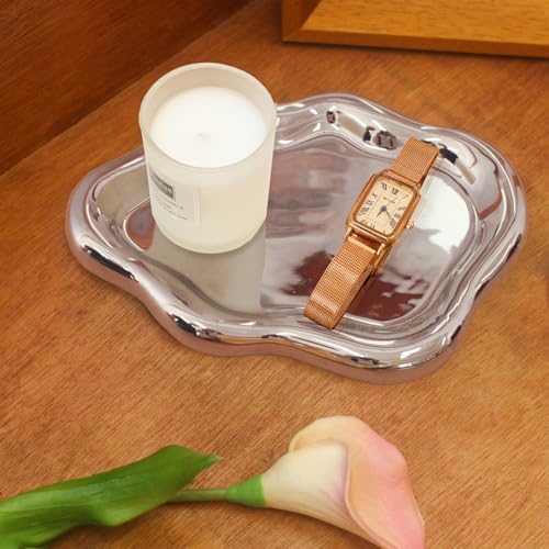 CCINPPY Ceramic Cloud Jewelry Tray Trinket Dish Key Bowl Nightstand Decor by CCINPPYJEWELRYACCESSORIES