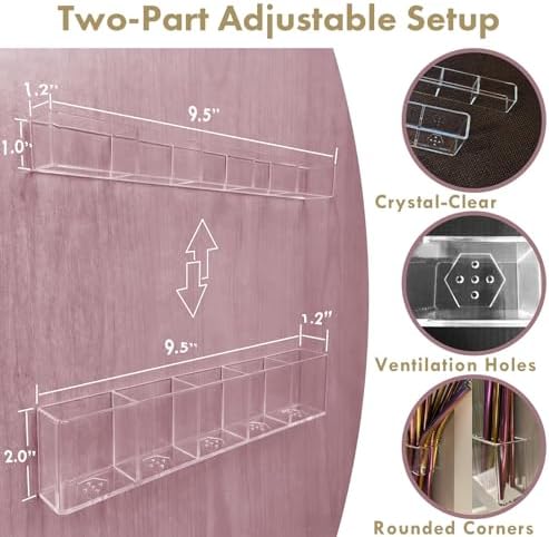 Acrylic Straw Holder for Cabinet Door - Child-Safe Organizer & Dispenser with Smooth Rounded Edges for Kitchen Accessories Storage, Adhesive Circles Included (Clear Transparent) - Image 4