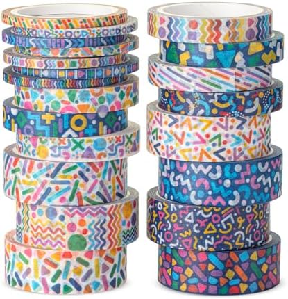 Mr. Pen- Washi Tape Set, 21 Rolls, Assorted Sizes, 5 Yards/Roll by MrPen