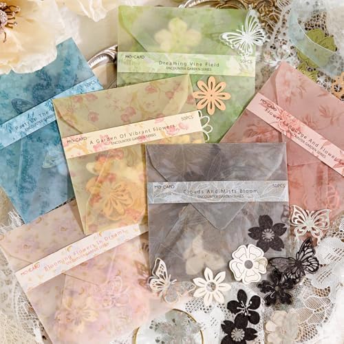 300PCS Vintage Scrapbook Paper Textured Journaling Scrapbooking Supplies Kit Hollow Out Decorative Craft Paper Assorted for Bullet Junk Journals Card Making Craft DIY, Encounter Garden by Unknown