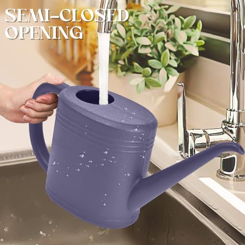 Grip Watering Can for Garden Indoor Plants Outdoor Plant House Flower - 1/4 Gallon - Purple - Image 6