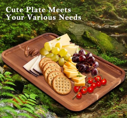 Large Wooden Tray for Party Food Charcuterie Boards Wood Serving Platters - Image 2