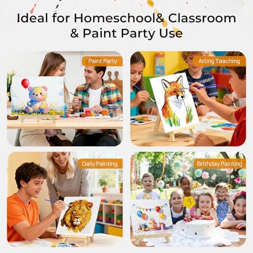 Nicpro 8 Pack 8×10 Inch Canvas for Painting,Sip and Paint Kit for Party - Image 3