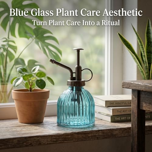 Topadorn Glass Plant Mister, 6 oz Vintage Plant Spray Bottle for Indoor Plants, Hand Pump Water Mister for Houseplants, Succulents & Terrariums - Image 4