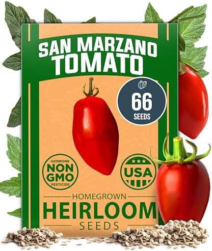 HOME GROWN San Marzano Tomato Seeds, 66+ Seeds, Solanum lycopersicum by HOMEGROWN