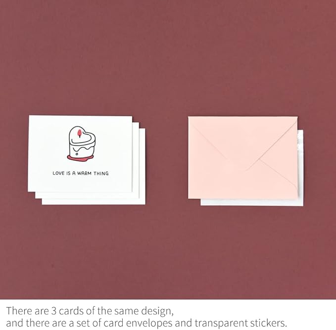 Monolike Day-by-day Card, Love for you Ver.2 - Mix 36 Mini Single cards, 36 envelopes, 36 stickers Package