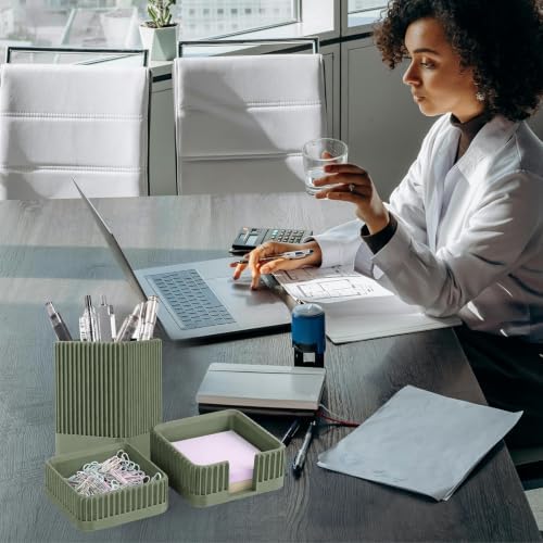 Aesthetic Desk Organizer Set,3-Piece Sturdy Plastic Office Accessories - Image 6