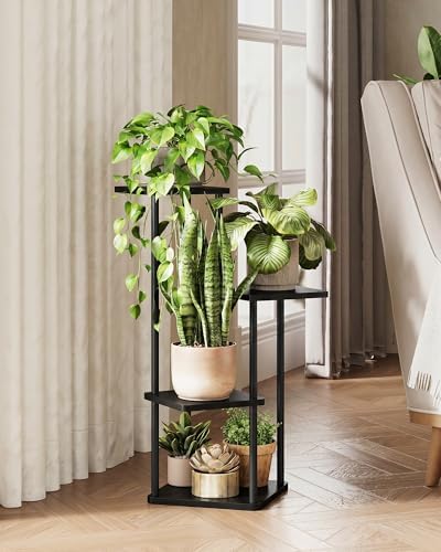 GENTINGBRO Corner Plant Stand Indoor Tall Plant Stand Black 4 Tier - Image 5