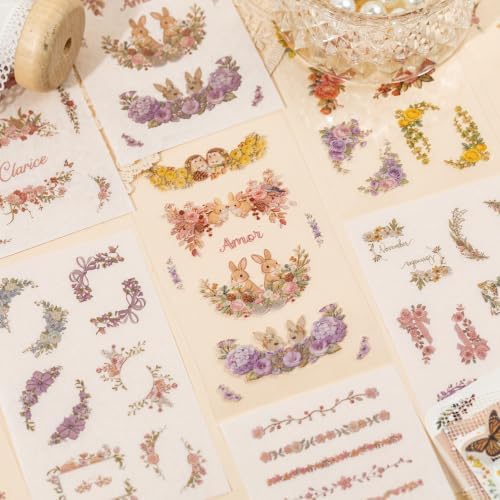 2 Pack PET & Washi Sticker Books for Junk Journaling, Collage Supplies - Image 7