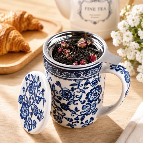 AmorArc Tea Cup With Infuser and Lid, 18oz Loose Leaf Tea Mug With Steeper - Image 3
