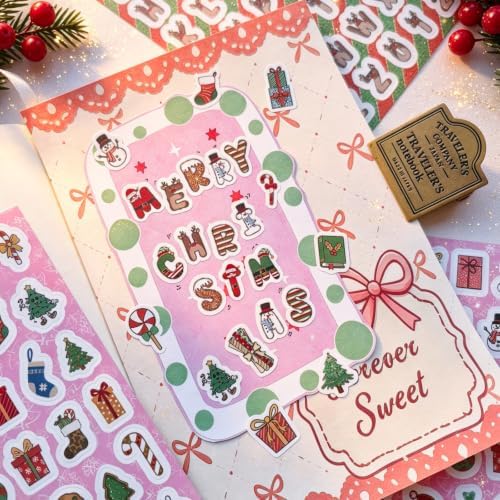 PRSTINCOL Christmas Letter Stickers,1344 Alphabet Stickers,24 Sheets - Image 3