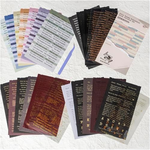 Quote and Sayings with Bible Verses Stickers for Journaling, 846Pcs Word Stickers, 24 Sheets Gold Foil Small Talk Sticker Book for Junk Journal Supplies, Scrapbooking, Bujo, Card Making by Diuhofart