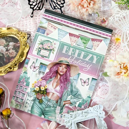 Snycler Breezy Holiday Theme Sticker Scrapbooking Supplies for Junk Journal, 20 Sheets PET Stickers - Vintage Journaling Stickers, Ephemera Sticker Book Pre Cut, Junk Journal Supplies, Planner - Image 2
