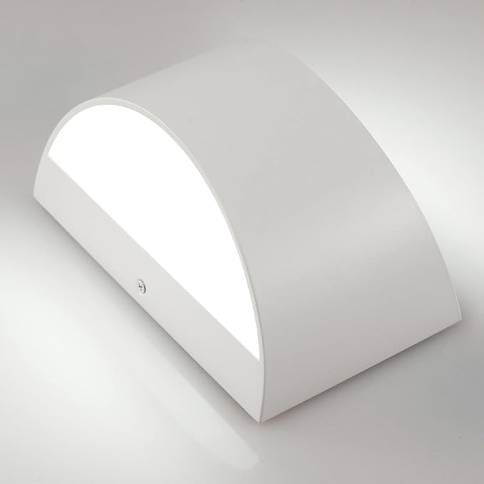4 Pack White Aluminum Modern LED Wall Sconce Hardwired Interior Wall Lights Up and Down Wall Mount Light for Living Room Bedroom Corridor Hallway Conservatory Cool White 6000K(with G9 Bulbs)