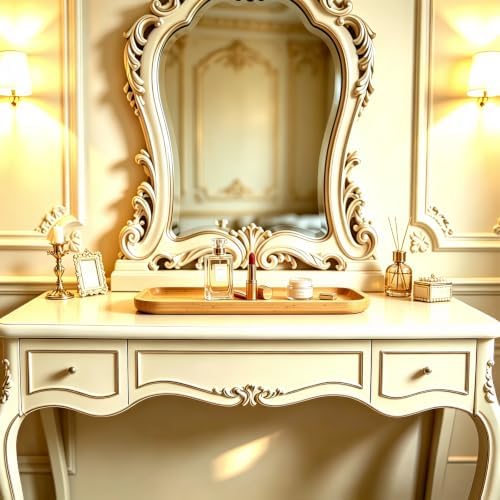 Bamboo Bathroom Tray for Bathroom,Vanity,Kitchen,Living Room | Versatile Staging for Candles, perfumes, and trinkets (11.4 x 5.1 x 0.8 in) - Image 2