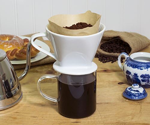 Fino Filter Cone, Fine White Porcelain, Number 2-Size, Brews 2 to 6-Servings - Image 5