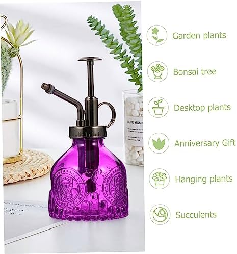 UPKOCH Retro Glass Spray Bottle for Plants Refillable Watering Can Elegant Design for Use Lightweight Portable Watering - Image 4