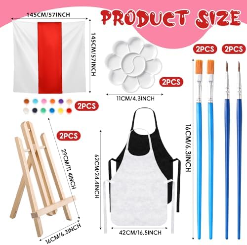 Zhanmai 2 Pack Sip and Paint Kit for Couples Date Night - Image 3