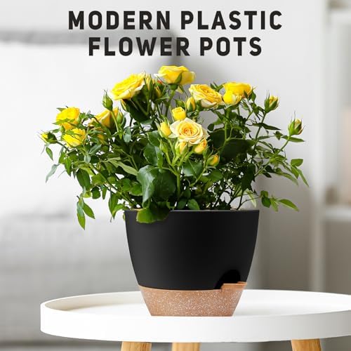 YNNICO 12 inch Large Self Watering Plant Pots for Indoor Outdoor Plants - Image 7