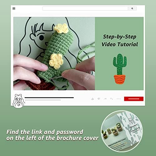 Lily's Lyric Crochet & Craft Kit | Cactus Love| Step-by-Step Video Tutorial for Adults Teenagers | Craft Gift Idea DIY Home Decoration - Image 5