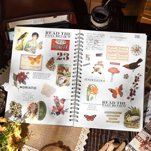 622PCS Vintage Washi Sticker Book Scrapbooking Stickers - Image 5