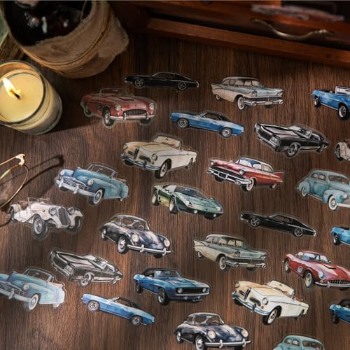 Alideco 120pcs Scrapbook Stickers Vintage Items Cars Musical Instruments Scrapbooking Junk Journal Crafts Embelishment Decoration Stickers (shijiliusheng) - Image 4