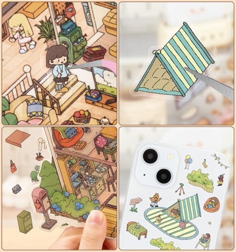 4 Sets DIY 3D House Stickers, Large Size Fun DIY Stickers Scene - Image 3