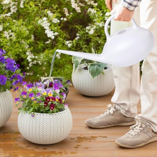 ZXJ Small Plastic Watering Can - 1/4 Gallon - for Home Plant Garden - White - Image 6