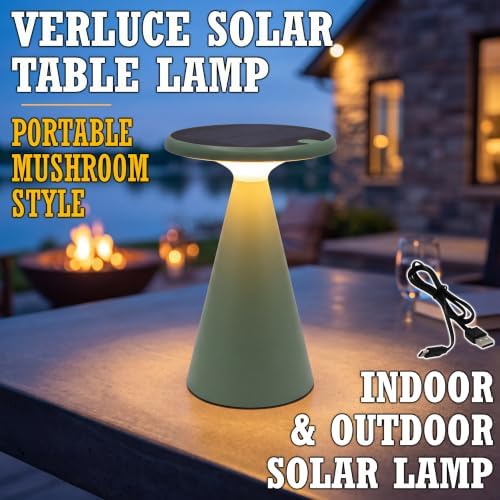 Solar Mushroom Lamp, Stepless Dimming, 45h Runtime, Green - Image 2
