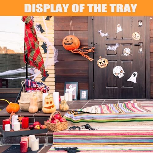 Krismax Halloween Decorations Decorative Serving Trays and Platters Pumpkin Tray - Snacks Bowl Candy Dish - for Breakfast, Lunch, Dinner, Appetizers - Food Tray - Image 5