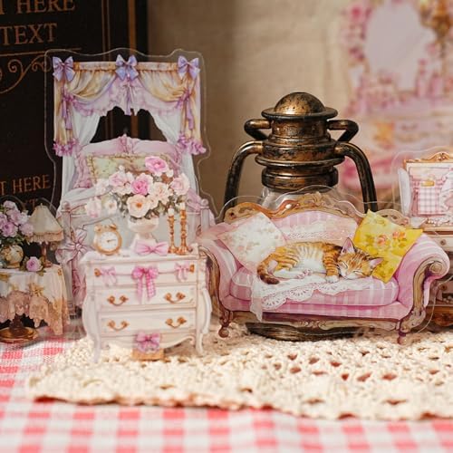 120Pcs Iandscape Stickers for Scrapbooking,Self-Adhesive Transparent Iandscape Stickers Scrapbook Supplies Journaling Supplies for Adult Card Making Letters DIY Water Bottle Cards Decoration - Image 2