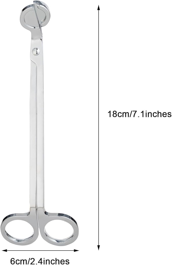 Candle Wick Trimmer, Candle Snuffer Long Handle Candle Accessory Set(Silver Wick Trimmer)