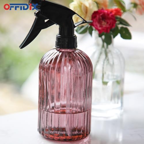 OFFIDIX Glass Spray Bottle, Plant Mister 13.5 oz Adjustable Nozzle Amaranth - Image 6
