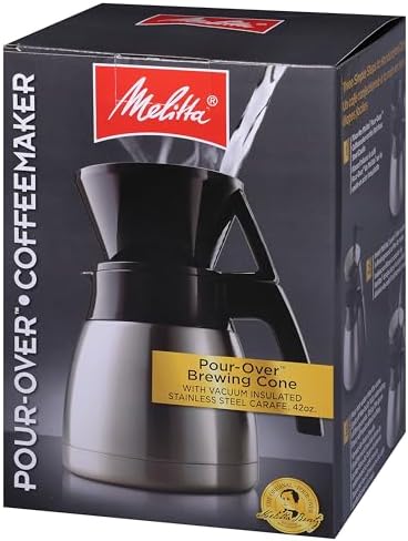 Melitta Pour-Over Coffee Brewer & Stainless Steel Carafe Set with Coffee Filters, 42 Ounce Set - Image 5