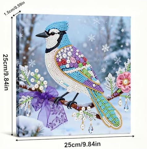 LQCrafK DIY 3D Pearl Art Painting Handcraft Kit for Adults Beginners, Home Wall Decoration, Creative Design Framed Painting with Tools-Blue Raven - Image 6