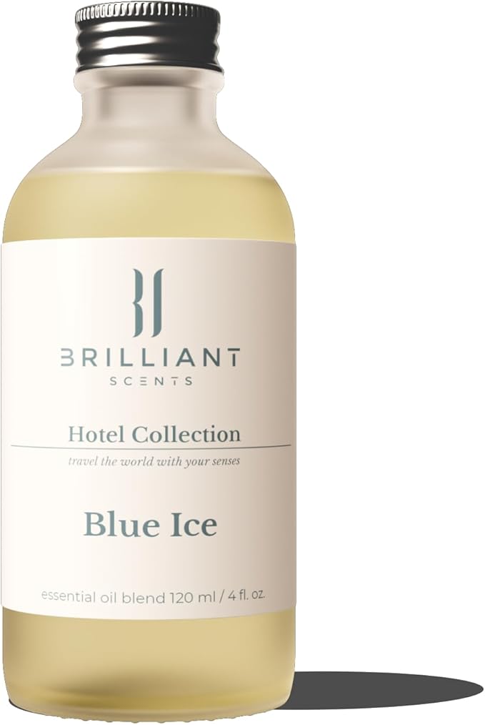 Brilliant Scents Blue Ice Fragrance Oil 120ml - Premium Diffuser Oil for Home, Office, Hotels - Long Lasting, Plant-Based, Meets IFRA Standards, USA-Made - Pomelo, Water Lily, Amber