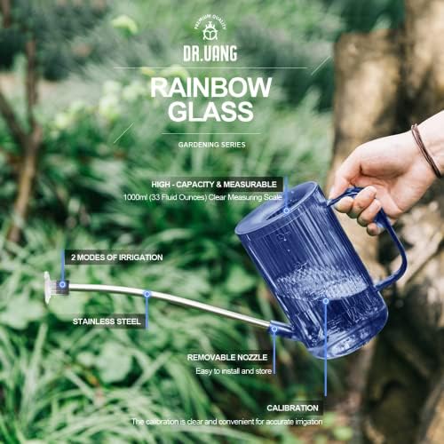 Small Watering Can Indoor Plants with Long Spout (1L, Blue) - Image 3
