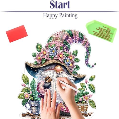Diamond Painting Kits for Adults Beginners, 5D Full Drill Dwarf Crystal Art Desktop Ornament, DIY Single Sided Home Office Desk Decor, Creative Craft Gift Set with Tools - Image 6