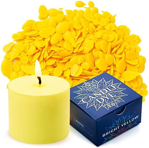 Bright Yellow Candle Dye 2 oz for Soy Candle Making – Wax Color Chips by ALEXES