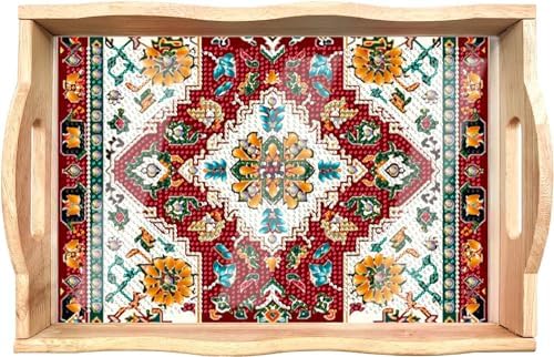 EWJRNSF Bohemia A Diamond Art Tray with Handles Gift Home Decor 7.8×11.8 in by EWJRNSFDiamondPainting