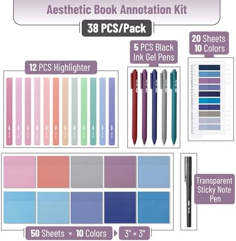 Mr. Pen- Aesthetic Book Annotation Kit, 38 pcs - Image 2