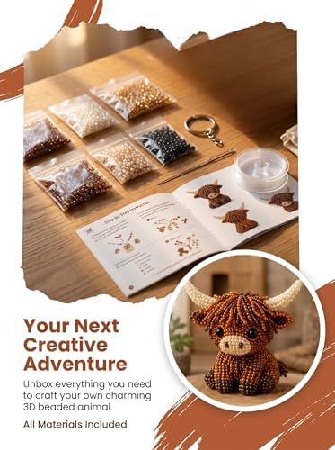 MSYSN 3D Beads Animal DIY Kit, Handmade Bead Craft Kit, with Step-by-Step Tutorials and Accessories, Creative Stress Relief Gift for Adults, Teens and Beginners (A1) - Image 2