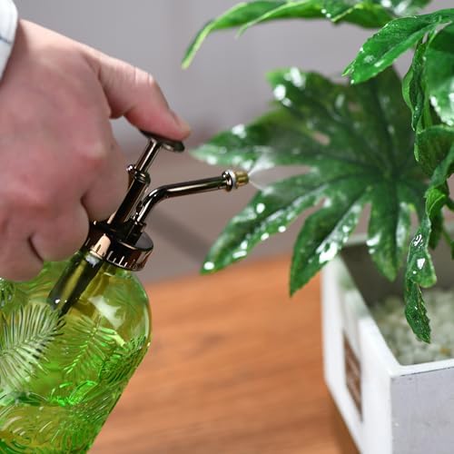 11.8 oz Glass Leaf Print One Handed Watering Can - Image 4