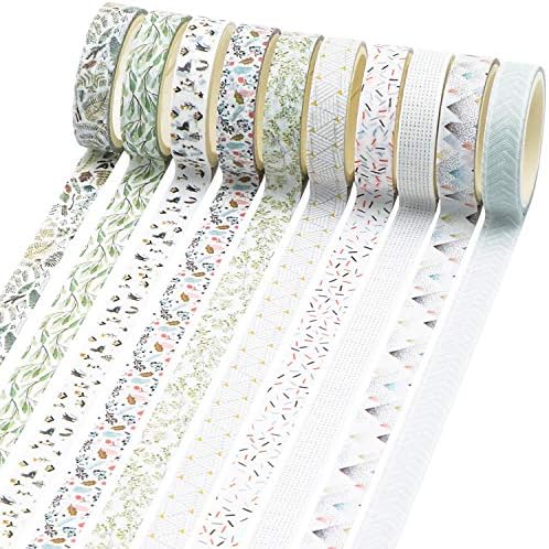 Knaid 40 Rolls of Slim Washi Tape Gift Box Set, Decorative Paper Tapes 10 mm Wide for Scrapbooking, DIY Arts and Crafts, Bullet Journal, Planner, Junk Journal, Notebooks (Pastel) - Image 2