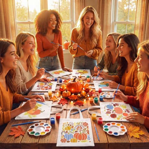 Aliceset 16 Pcs Color Your Own Bag Tote Bag Painting - Image 6